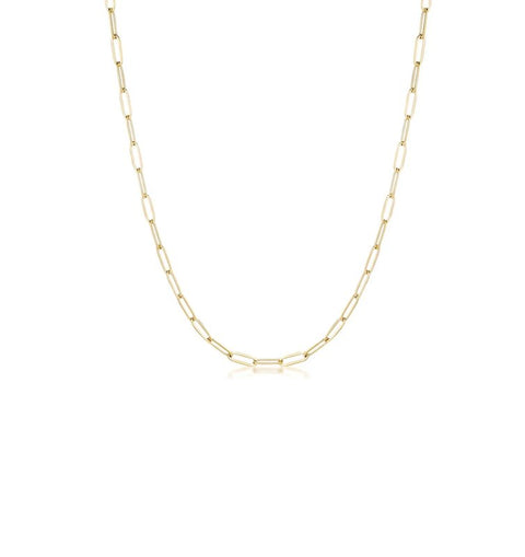 Dainty Paperclip Chain - 10K Yellow Gold 1.7mm