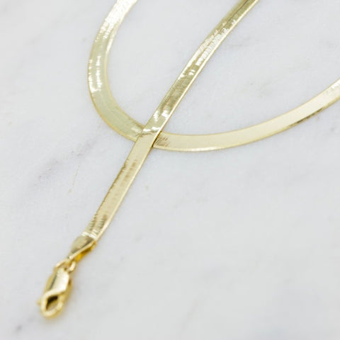 Herringbone Chain - 10K Yellow Gold 3.5mm