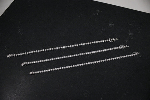 Illusion-Set Round Brilliant Cut Lab Grown Diamond Tennis Bracelet