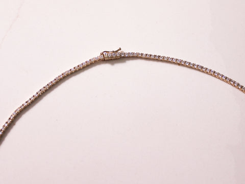 Classic Natural Diamond Tennis Necklace