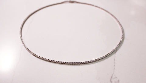 Classic Lab Grown Diamond Tennis Necklace