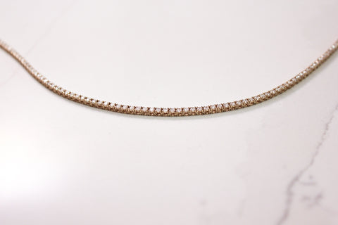 Classic Natural Diamond Tennis Necklace