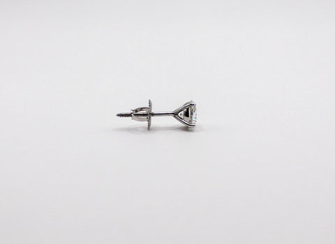 4-Prong 1.45ct Lab Grown Diamond Studs – 14k White Gold