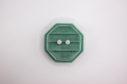 4-Prong 1.45ct Lab Grown Diamond Studs – 14k White Gold