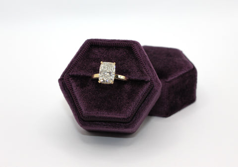 Mia – Cushion Cut Diamond Halo Engagement Ring
