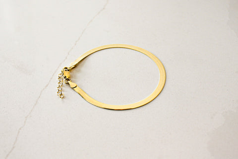 Herringbone Bracelet - 10K Yellow Gold 3.5mm