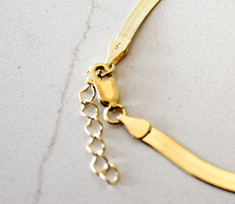 Herringbone Bracelet - 10K Yellow Gold 3.5mm