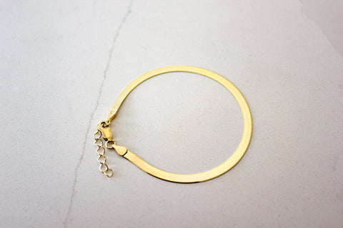 Herringbone Bracelet - 10K Yellow Gold 3.5mm
