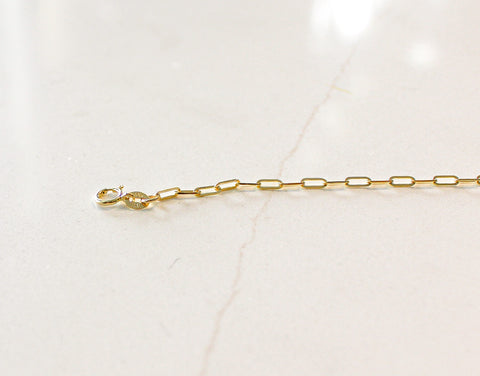 Paperclip Bracelet - 10K Yellow Gold 1.7mm