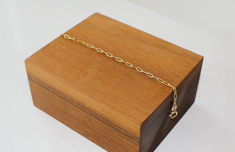 Paperclip Bracelet - 10K Yellow Gold 1.7mm