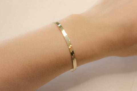 Herringbone Bracelet - 10K Yellow Gold 3.5mm